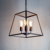 Academy 4 Light Lantern Pendant Matt Black life style picture