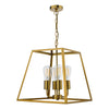 Academy 4 Light Lantern Natural Brass with adjustable height
