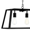 Academy 5 Light Bar Pendant Matt Black close view picture of the glass shade