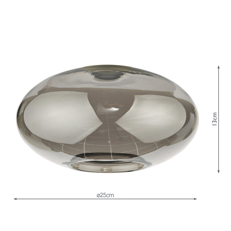 Aiden Easy Fit Pendant Shade Smoked Glass - Modern Lighting Collection