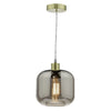 Aiden Easy Fit Pendant Shade Smoked Glass picture with electrical fitting