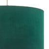 Akavia Drum Shade Green 35cm close view picture of the velvet fabric