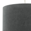 Akavia Drum Shade Grey 35cm close view picture of the velvet fabric