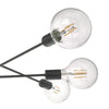 Alana 6 Light Pendant Black close view picture of the bulb fitting