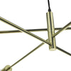 Alana 6 Light Pendant Polished Gold close view picture of the gold frame