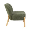  Alana Accent Chair Moss Green side view picture of the chair
