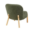 Alana Accent Chair Moss Green with a solid wood legs in a natural oak shade