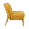 Alana Accent Chair Ochre side view picture of the chair