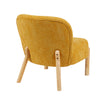 Alana Accent Chair Ochre with solid wooden legs and textured fabric
