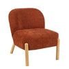 Alana Accent Chair Rust fabric upholstered occasional chair