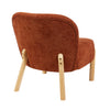 Alana Accent Chair Rust with solid wooden legs