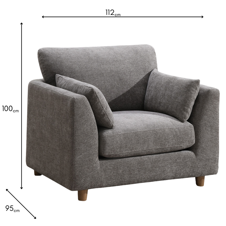 Alina Armchair Liberty Stone - Fabric Living Room Furniture
