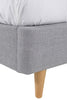 Allegra 5ft King Size Bed Grey with solid wooden legs