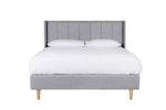 Allegra 5ft King Size Bed Grey front view picture