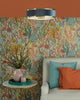Alvaro 3 Light Flush Brushed Brass/Blue in gold and blue colors