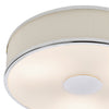 Alvaro 6 Light Flush Crome/Ivory Shade close view picture of the shade