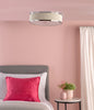 Alvaro 6 Light Flush Crome/Ivory Shade perfect for low ceiling
