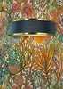 Alvaro Wall Light Brushed Brass With Blue Shade picture with switched on light