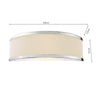 Alvaro Wall Light Chrome With Ivory Shade - Modern Wall Lamp