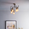 Alzbet 5 Light Semi-Flush Antique Brass life style picture