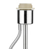 Amalfi Table Lamp Polished Chrome Base Only LED close view picture of the bulb fitting