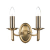 Ambassador 2 Light Wall Light Antique Brass picture on the white background