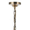 Ambassador 5 Light Armed Pendant Antique Brass close view picture of the ceiling fitting