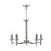 Ambassador 5 Light Armed Pendant Satin Chrome picture of the light design