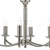 Ambassador 8 Light Armed Pendant Satin Chrome picture of the armed frame