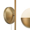 Andre Wall Light Aged Brass close view picture of the fitting