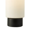 Aneska Table Lamp Matt Black and Opal Glass with a matt black base