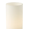 Aneska Table Lamp Matt Black and Opal Glass with white opal glass ribbed shade