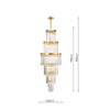 Angel 28 Light Chandelier Crystal and Antique Gold - Elegance Pendant Light