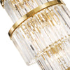 Angel 28 Light Chandelier Crystal and Antique Gold close view picture of the gold hardware