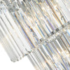 Angel 28 Light Chandelier Crystal and Polished Chrome close view picture of the glass crystals