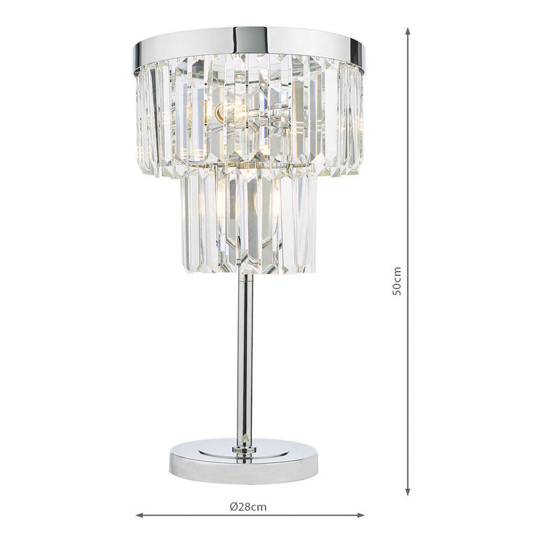Angel 4 Light Table Lamp Polished Chrome Crystal - Table Lamp Collection