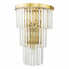 Angel 6 Light Wall Light Crystal/Antique Gold picture with switched off light