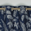 Annabelle Navy Eyelet Curtains close view picture on the pole