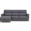 Anthony Corner Sofa Graphite LHF close front view photo on the white backing