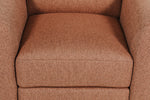 Archie Pushback Chair Rust close view picture of the chair's seat