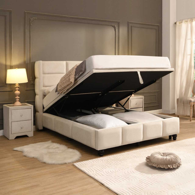 Armagh 5ft King Size Ottoman Gas Lift Bed - Ottoman Bed with Storage
