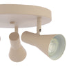 Arnel 3 Light Plate Spotlight Satin Taupe semi-flush ceiling lights