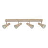 Arnel 4 Light Bar Spotlight Satin Taupe picture with turned off light