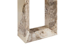 Artemis Console Table Mottled Mocha close view picture of the table's base