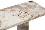 Artemis Console Table Mottled Mocha close view picture of the table's top