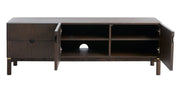 Arun TV Lowboard 160 cm picture with opened doors on the white background