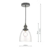Chrome finish pendant light Arvin Pendant Antique Chrome & Glass

