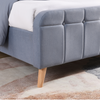 Transform style with sleek Ash King Bed, plush Fabric Headboard.