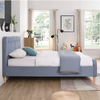 Make a statement: chic Ash King Bed, sleek Fabric Headboard.