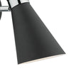 Ashworth Single Wall Spotlight Matt Black close view picture of the lamp shade